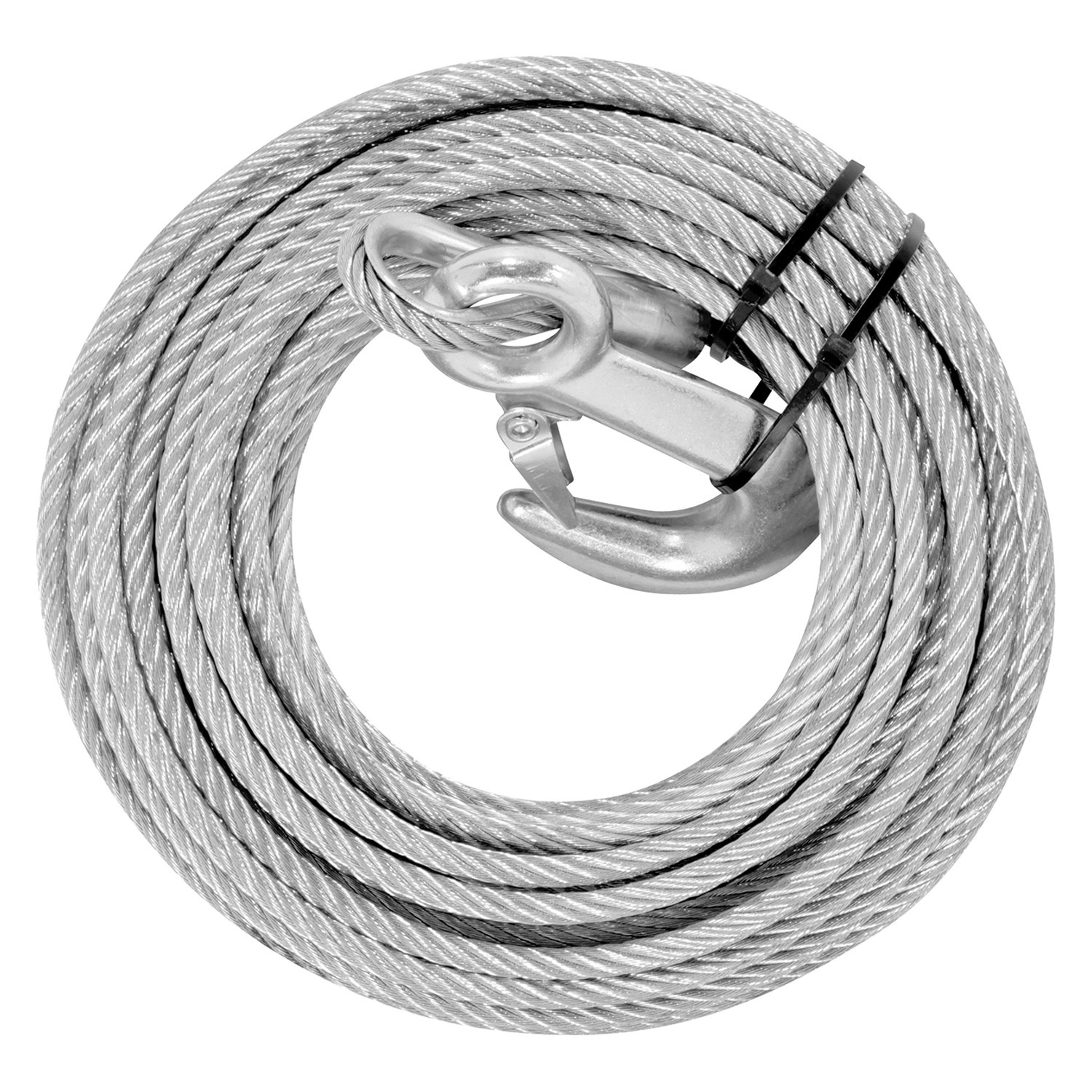 thumbnail image 2 of 3/16 X 25 Ft Stainless Steel Winch Cable With 1/4 Stainless Clevis Hook – 304S187-25WC-CH 2 of 6