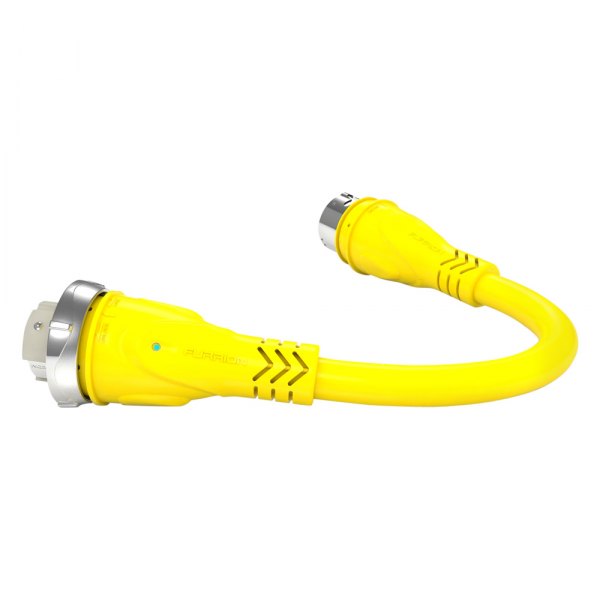 Furrion® - 50 A 125/250 V Female to 50 A 125 V Male Yellow Pigtail Adapter with LED Indicator