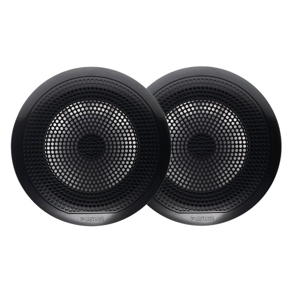 Fusion® - EL Series 80W 2-Way 4-Ohm 6.5" Black Flush Mount Speakers, Pair
