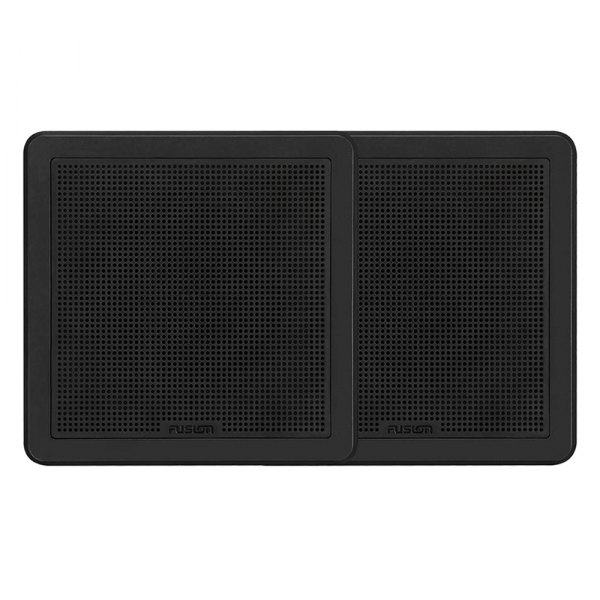 Fusion® - FM Series 120W 2-Way 4-Ohm 6.5" Black Flush Mount Square Speakers
