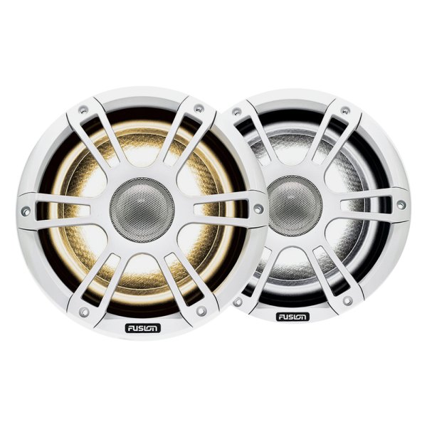 Fusion® - Signature 3 Series 280W 2-Way 4-Ohm 7.7" White Flush Mount Speakers with LED Lights, Pair