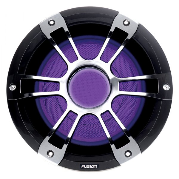 Fusion® - Signature 3 Series 600W 12" Charcoal/Chrome Flush Mount Subwoofer with LED Lights