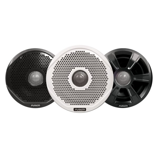 Fusion® - 200W 2-Way 4-Ohm 6" Black Flush Mount Speakers, Pair