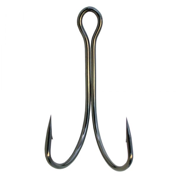 Gamakatsu® 226414 - Extra Wide Gap Double 4/0 Size Black Hooks, 3 Pieces 