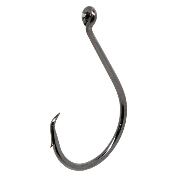 Gamakatsu® - Octopus Circle Outbarb 1X Strong 6/0 Size Black Hooks, 6 Pieces