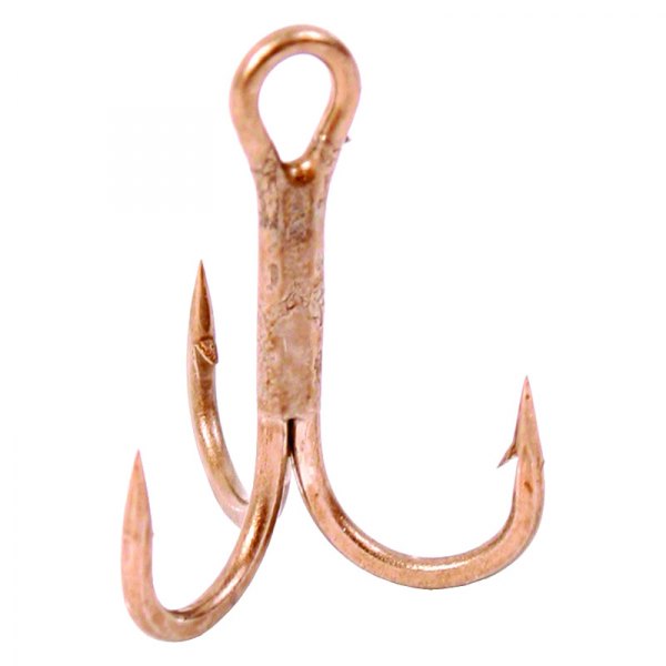 Gamakatsu® 47107.5 - Round Bend Treble 5 Size Bronze Hooks, 11 Pieces