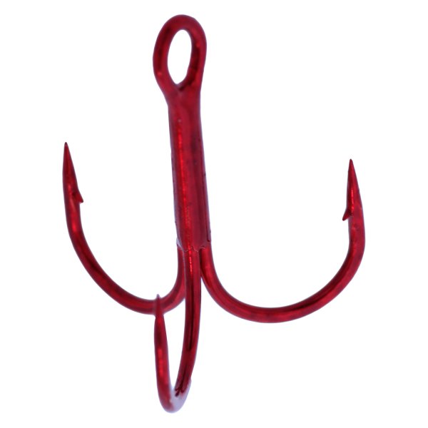 Gamakatsu® - Round Bend Treble 6 Size Red Hooks, 10 Pieces