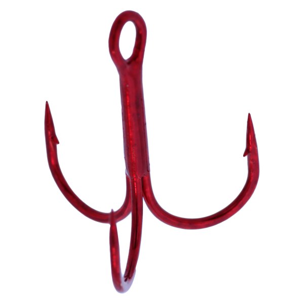 Gamakatsu® - Round Bend Treble 2 Size Red Hooks, 8 Pieces