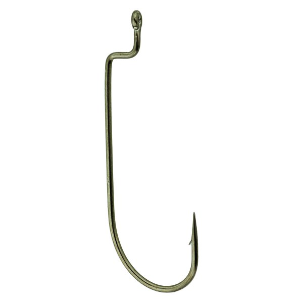 Gamakatsu® - Offset Shank Worm 1/0 Size Bronze Hooks, 6 Pieces