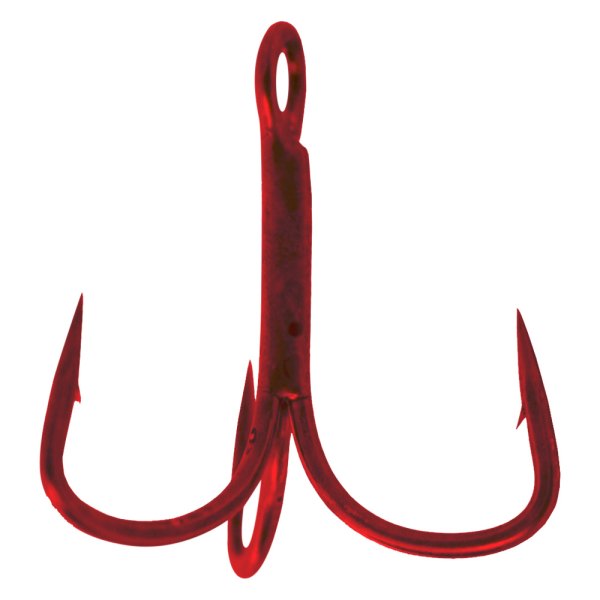 Gamakatsu® - Extra Wide Gap Treble 6 Size Red Hooks, 10 Pieces
