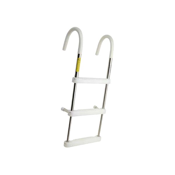 Image may not reflect your exact product! Garelick® - 48" H Stainless Steel 4-Step Telescoping Gunwale Hook Ladder