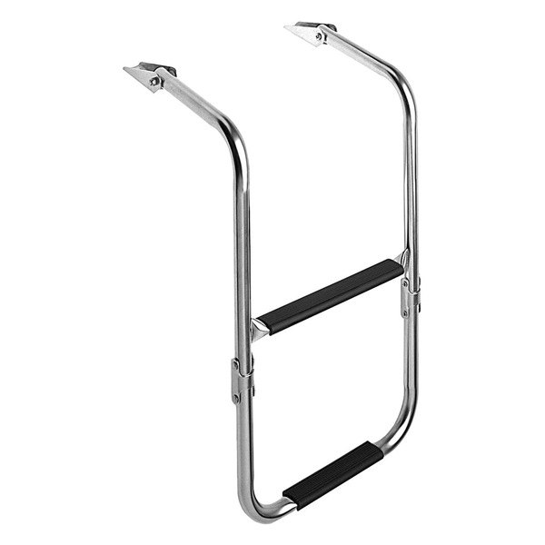 Image may not reflect your exact product! Garelick® - 45-1/2" H Stainless Steel 4-Step Telescoping Over Swim Platform Ladder