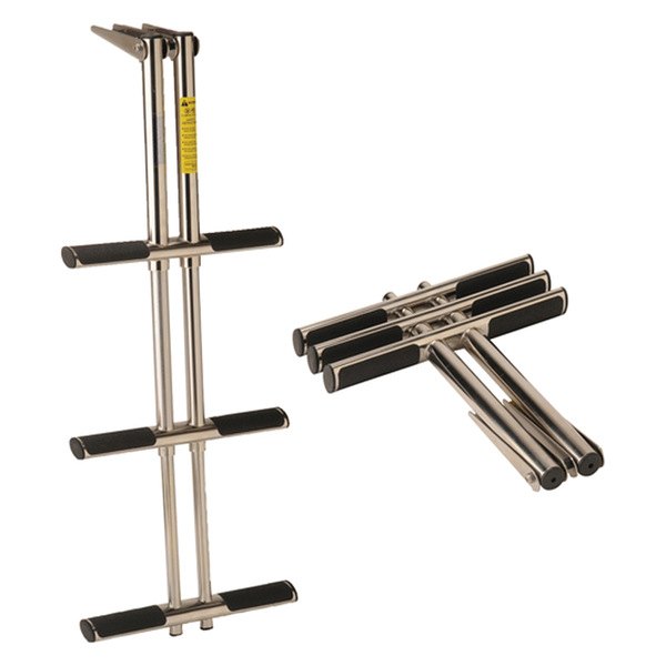 Garelick® - 34" H Stainless Steel 3-Step Telescoping Sport/Diver Ladder