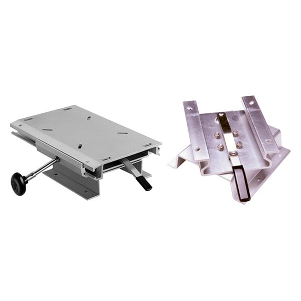 Garelick® - 13" L x 8.5" W x 3.875" H Anodized Aluminum Low Profile Seat Slide with Swivel