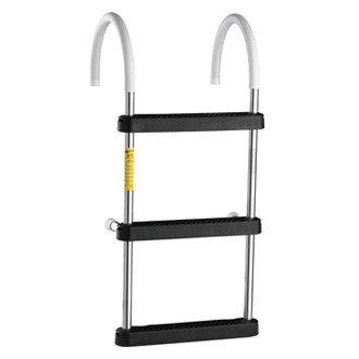 Garelick® - 36" H Stainless Steel 3-Step Telescoping Gunwale Hook Ladder