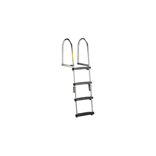 Garelick® - Premium 46" H Stainless Steel 4-Step Folding Pontoon Transom Ladder
