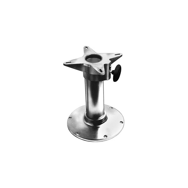 Garelick® - Smooth Series 12" H x 2-7/8" D Polished Fixed Post with Spider Swivel & Round Base