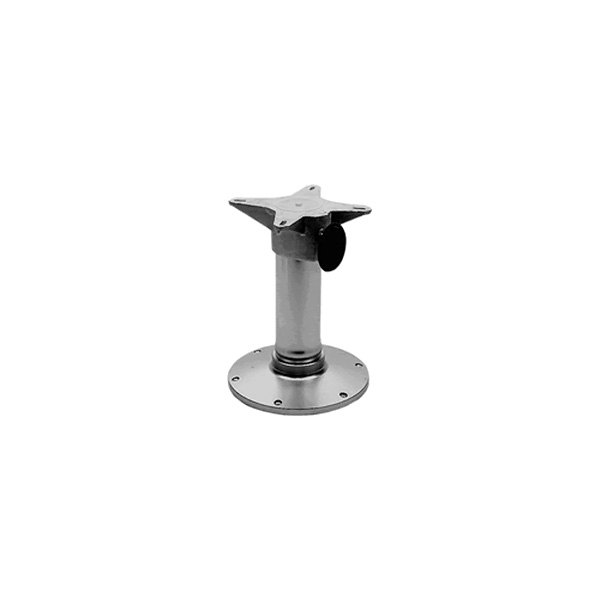 Garelick® - Smooth Series 12" H x 2-7/8" D Anodized Fixed Post with Spider Swivel & Round Base