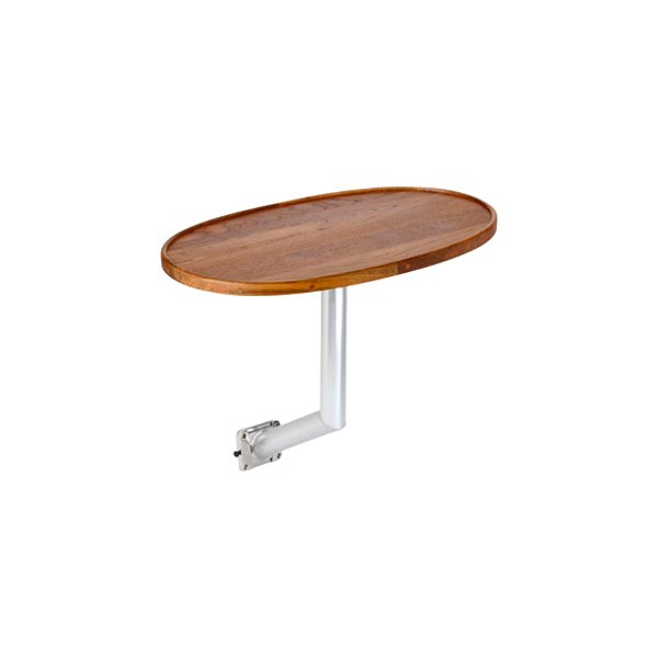 Garelick® - 30" L x 18" W x 19-1/4" H Teak Oval Table Kit with Thick Mounting Bracket