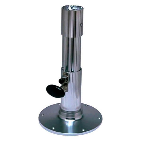 Garelick® - 18"-23" H x 2-7/8" D Aluminum Ribbed Adjustable Post with Round Base