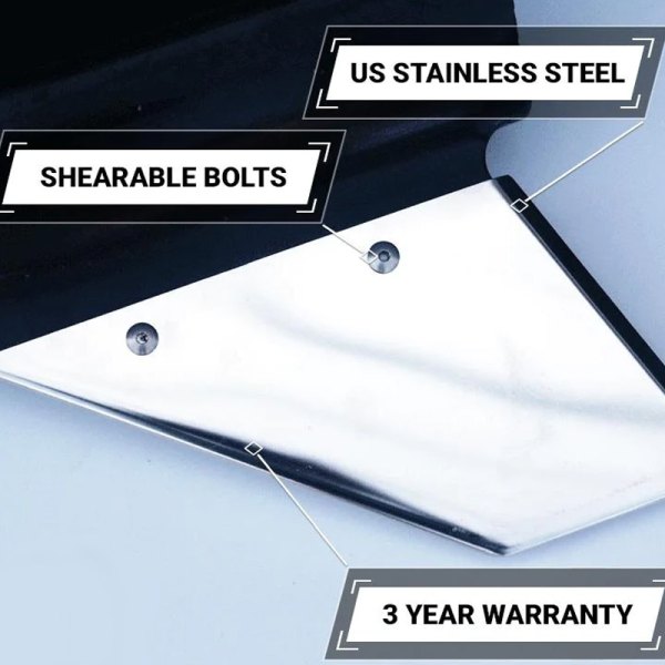 Gator Guards® - SkegShield™ Mirror Polished Stainless Steel Skeg Guard