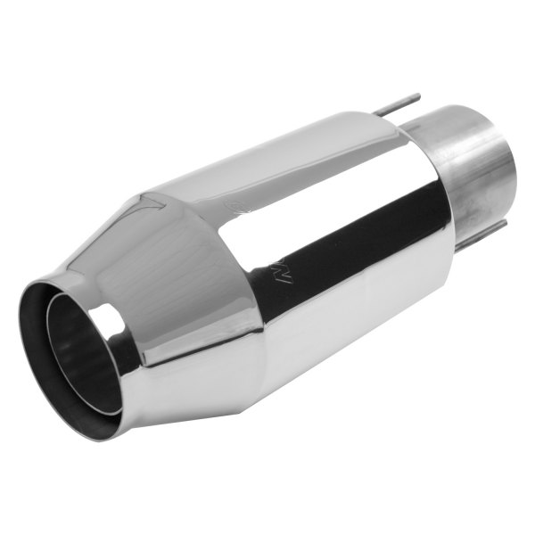 Gibson® - Bullet 4" Inlet, 4" Case Width Polished Stainless Steel Exhaust Muffler