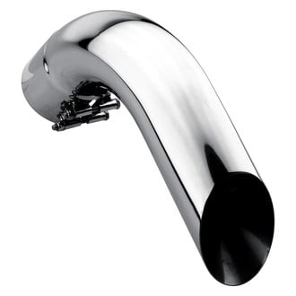 Gibson® - 4" Inlet x 12" Polished Stainless Steel Angle Cut End Exhaust Tips w/o Flapper