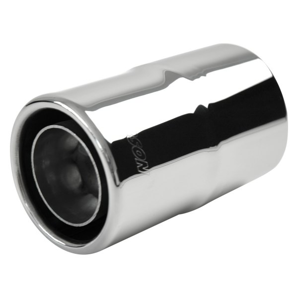 Gibson® - 4-1/2" Inlet, 6-3/4" Case Width Polished Stainless Steel Straight Cut End Exhaust Tips w/o Flapper