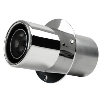 Gibson® - 4" Inlet, 4" Case Width x 21" Polished Stainless Steel Straight Cut End Exhaust Tips w/o Flapper