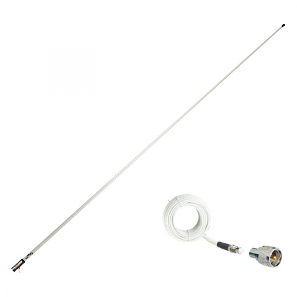 Glomex® - High Performance 8' 6 dB White VHF Antenna with 20' RG58 Cable