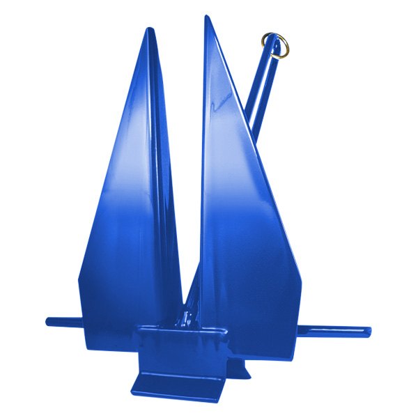 Greenfield® - 8 lb Blue Vinyl Coated Iron Slip Ring Fluke Anchor