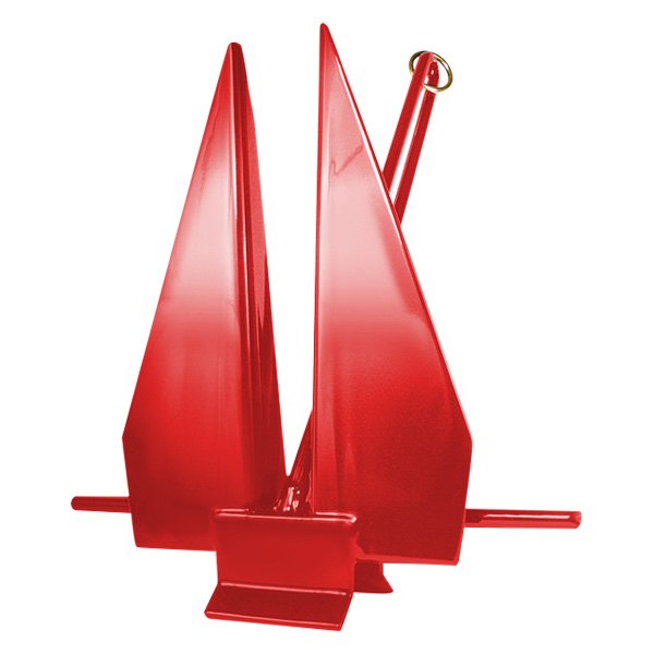 Greenfield® - 8 lb Red Vinyl Coated Iron Slip Ring Fluke Anchor
