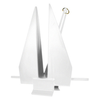 Greenfield® - 8 lb White Vinyl Coated Iron Slip Ring Fluke Anchor