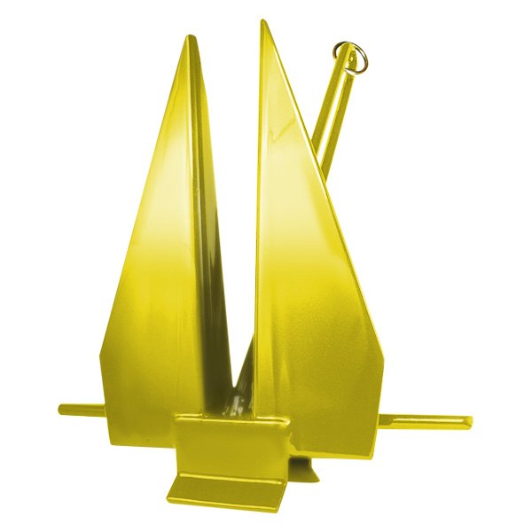 Greenfield® - 8 lb Yellow Vinyl Coated Iron Slip Ring Fluke Anchor