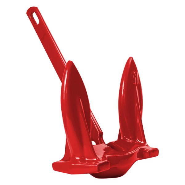 Greenfield® - 15 lb Red PVC Coated Iron Navy Anchor
