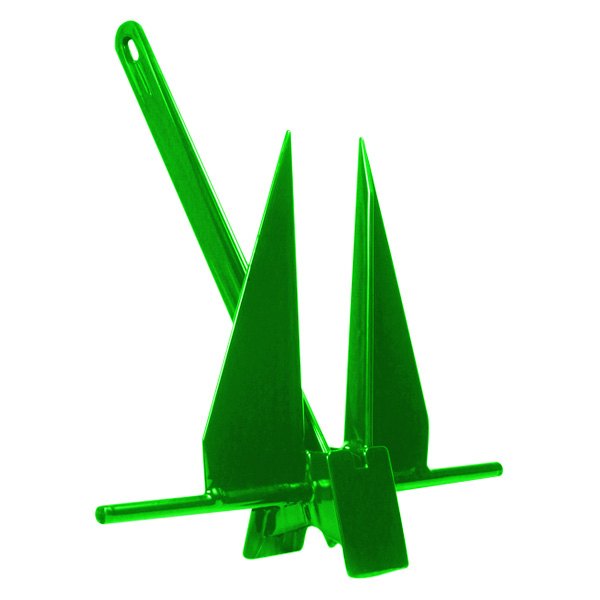 Greenfield® - 7 lb Green PVC Coated Iron Fluke Anchor