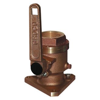 Groco® - BV-Series 1-1/2" NPS Flange to 1-1/2" NPT(F) Bronze Seacock