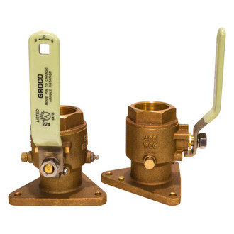 Groco® - FBV-Series 2-1/2" NPS Flange to 2-1/2" NPT(F) Bronze Seacock