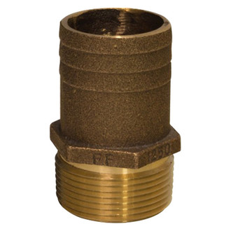 Groco® - 1" Hose I.D. to 3/4" NPT(M) Bronze Hose/Pipe Adapter