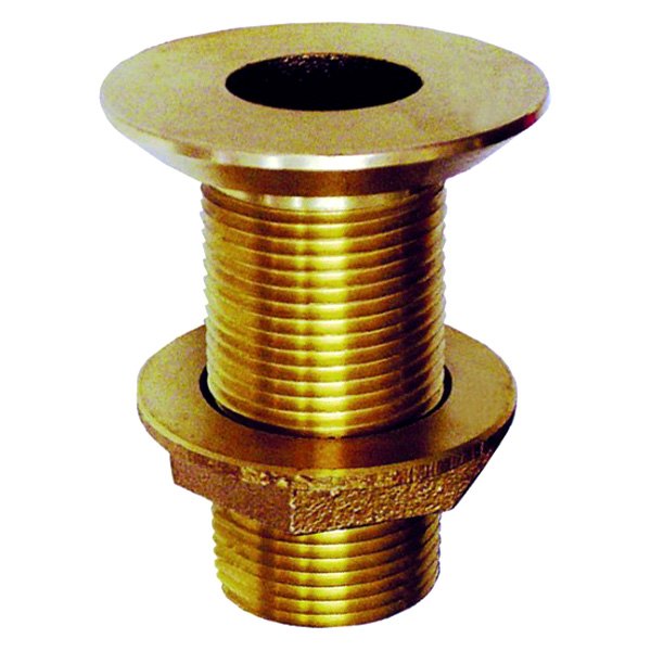 Groco® - FTH Series 1-1/2" Hole Bronze Combo Flush Thru-Hull Fitting for 1-1/2" NPS Pipe