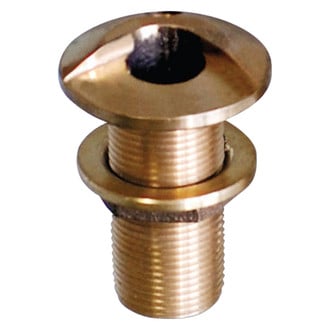 Groco® HSTH-1000-W - 1" Hole Bronze Combo High Speed Pickup Thru-Hull Fitting for 1" NPS Pipe with Nut