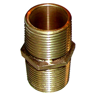 Groco® - 2-1/2" NPT(M) Bronze Pipe Hex Nipple