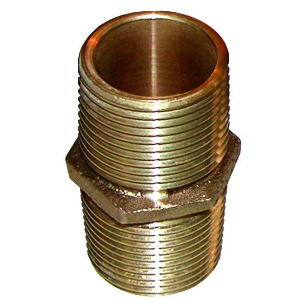 Groco® - 1-1/4" NPT(M) Bronze Pipe Hex Nipple