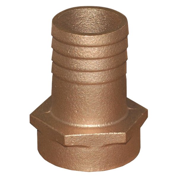 Groco® - 1-1/2" Hose I.D. to 1-1/2" NPS(F) Bronze Hose/Pipe Adapter