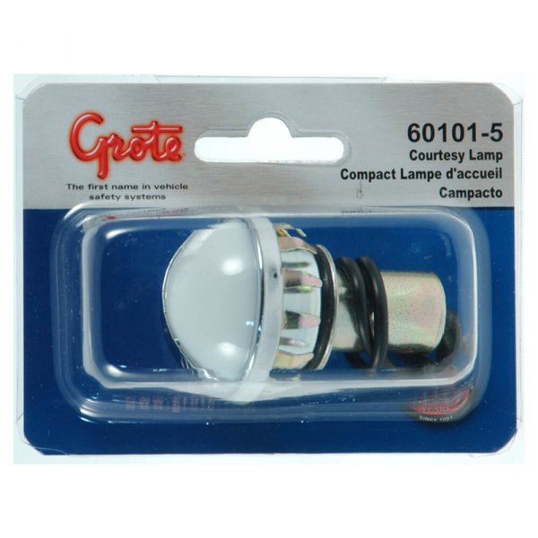 Grote® - Compact 1.5"D 12V DC White Recessed Screw Mount Incandescent Courtesy Light