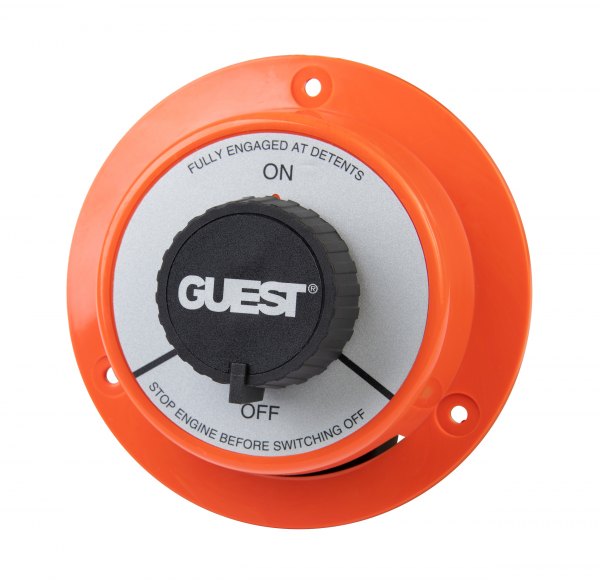 Guest® - On/Off Polycarbonate Surface Mount Battery Switch for 6/12/24/36 V Systems