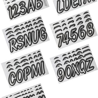 Hardline Products® - Boat Lettering 3" Registration Kit