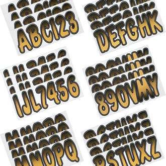 Hardline Products® - Boat Lettering 3" Registration Kit