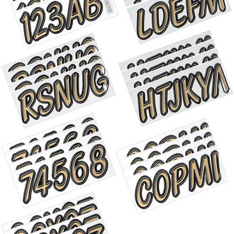 Hardline Products® - Boat Lettering 3" Registration Kit