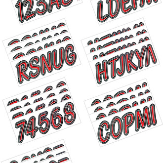 Hardline Products® - Boat Lettering 3" Registration Kit